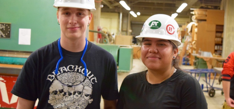 Franklin student works on her own high school; Madison student learns construction business