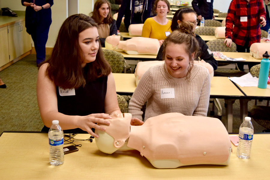 career-day-legacy-girls-doing-cpr-2017 – Portland Workforce Alliance